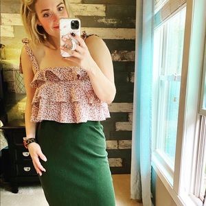 Pink Lily cropped tank